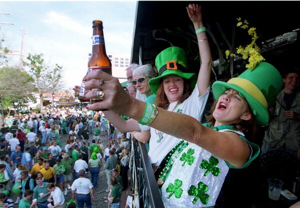 Celebrating St. Patrick’s Day in downtown Savannah. AP file/Stephen Morton