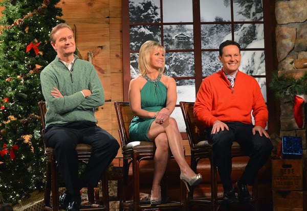 NEW YORK, NY - DECEMBER 06: Fox & Friends co-hosts Steve Doocy, Gretchen Carlson and Brian Kilmeade attend Fox & Friends Christmas Special at FOX Studios on December 6, 2012 in New York City. (Photo by Slaven Vlasic/Getty Images)