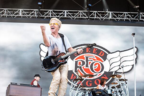 Kevin Cronin of REO Speedwagon performs during KAABOO 2019 at the Del Mar Racetrack and Fairgrounds on Friday, Sept. 13, 2019, in San Diego, Calif. (Photo by Amy Harris/Invision/AP)