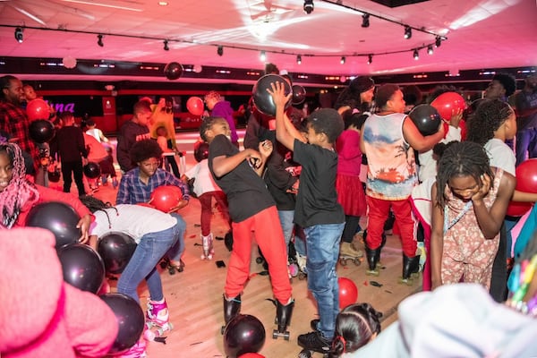 Hundreds of young Atlantans gather at Cascade skating rink to celebrate 2023 with Atlanta Mayor Andre Dickens as part of his "Year of the Youth" initiatives.