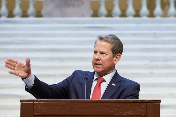 Gov. Brian Kemp plans for his leadership committee to take over much of the work previously done by the state GOP. “Times are changing and we must adapt,” Kemp said. “I am committed to this work because I know how successful this team has been.” (Natrice Miller/ natrice.miller@ajc.com) 