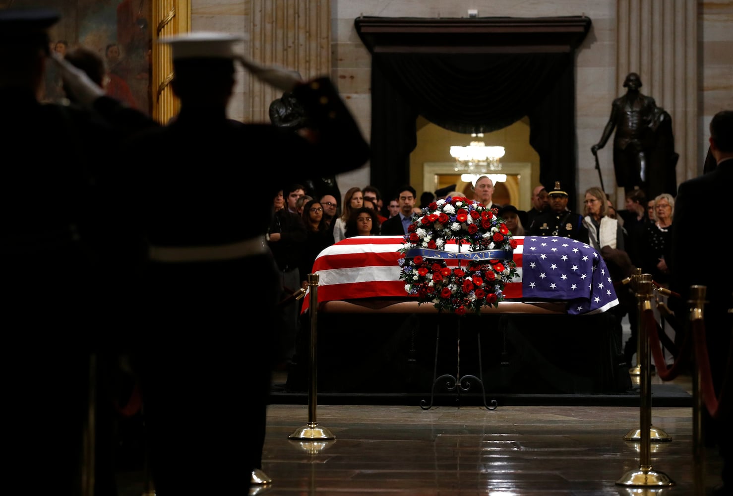 Photos: Family, friends, colleagues pay final respects to George H.W. Bush