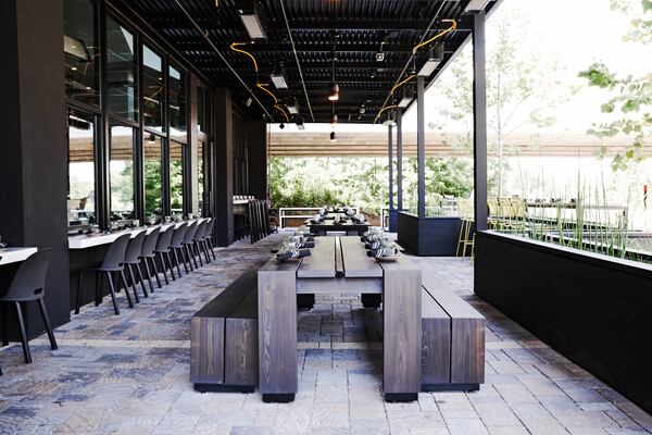 The patio at Cold Beer in Atlanta has built-in heaters. / Courtesy of Cold Beer