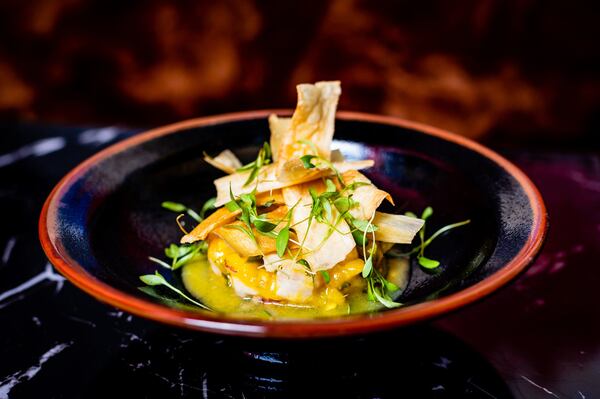 The snapper ceviche at Rock Steady is served with cassava chips on top. CONTRIBUTED BY HENRI HOLLIS