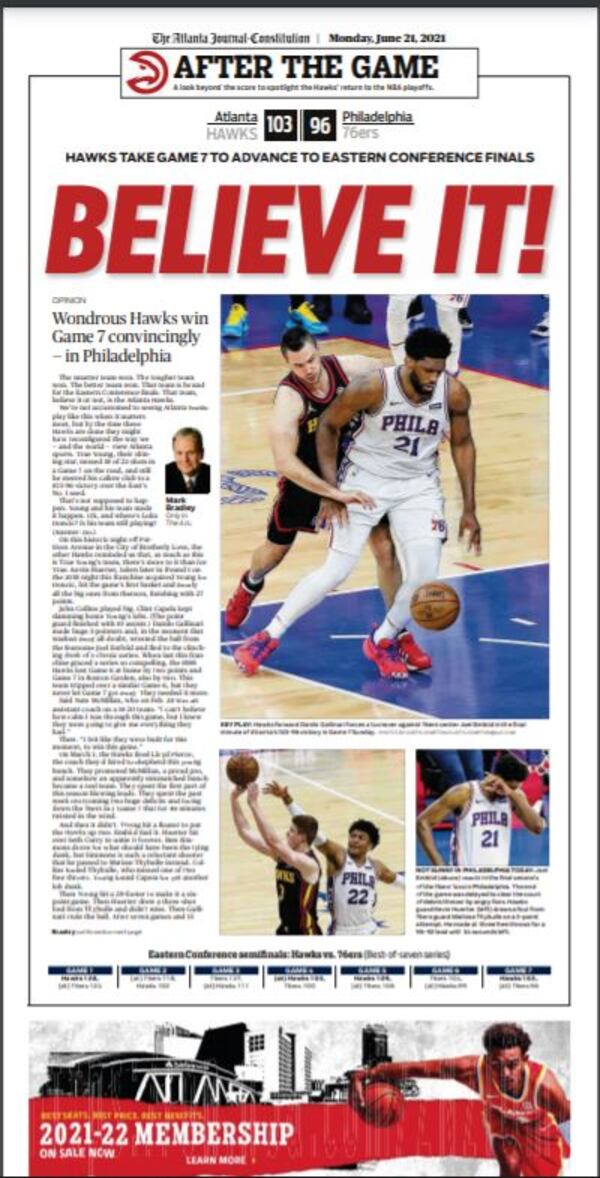 Atlanta Hawks edition in ePaper: Believe It!