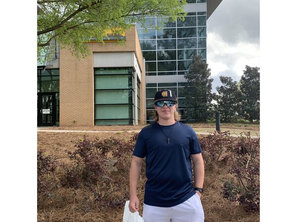 Bradley Dechman, 18, of Thomasville visits Kennesaw State University. (Courtesy of Bob Dechman)