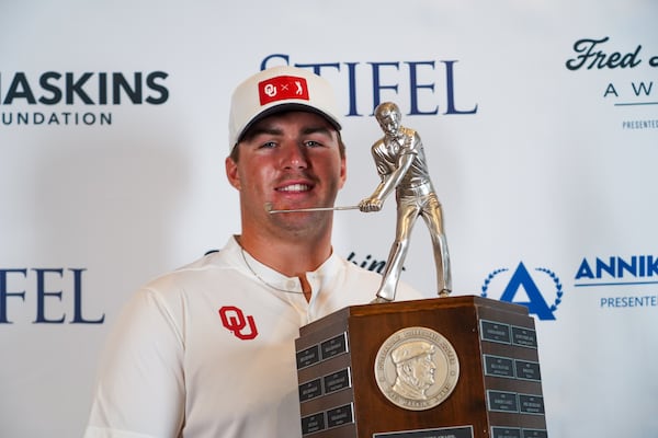 Chris Gotterup of the University of Oklahoma won the 2022 Fred Haskins Award, given to the best player in college golf.