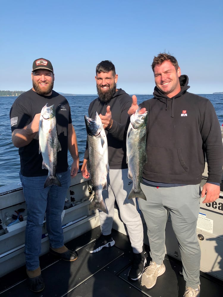 Falcons salmon fishing