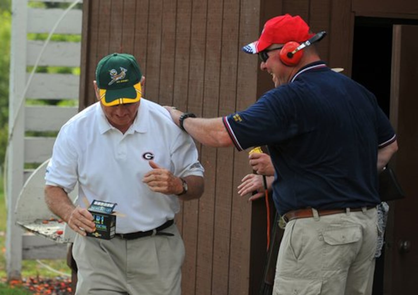 War veterans paired with celebrities for skeet shooting