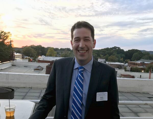  Mark Arum before his induction on the roof of the Strand Theatre in Marietta on October 21, 2017. CREDIT: Rodney Ho/rho@ajc.com