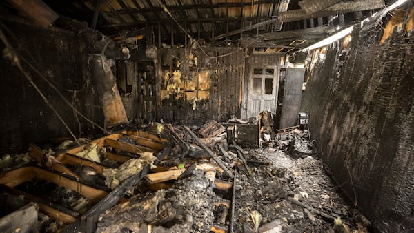 RINCON, GA - NOVEMBER 14, 2023: The inside of Gregory and Beverly SmitheyÕs house after an explosion knocked the 40-year-old house off its foundation and started a fire that took Gregory Smithey's life, Tuesday, Nov. 14, 2023, in Rincon, Georgia. (AJC Photo/Stephen B. Morton)