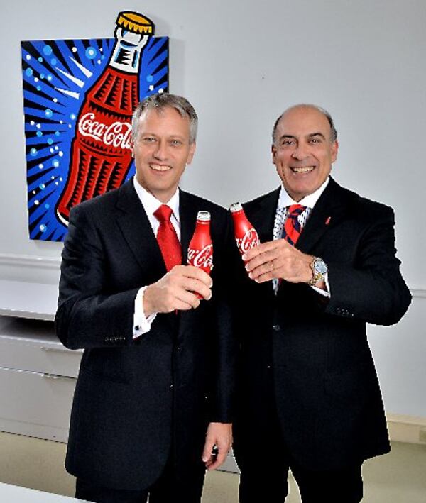 Coca-Cola named one of the best companies at attracting talent. The Atlanta company is headed by president James Quincey (left) and CEO Muthar Kent.