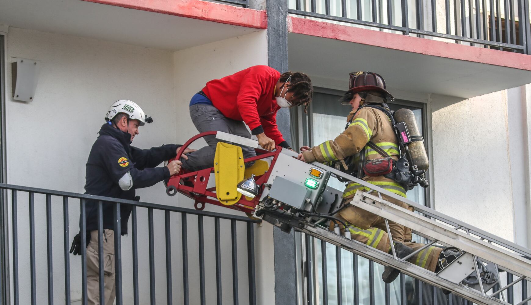 Firefighters from several metro jurisdictions participate in  the Atlanta Regional Commission’s Homeland Security & Emergency Preparedness Department's first-ever Atlanta Regional Full-Scale Emergency Training Exercise on Thursday, Oct. 19, 2023.  (John Spink / John.Spink@ajc.com) 