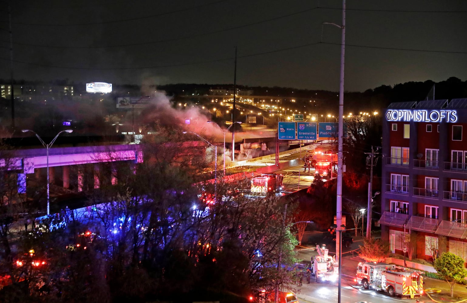 I-85 bridge collapse and fire