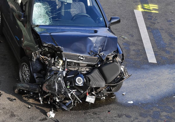 An Iraqi-born man deliberately drove his car into motorcycles along a stretch of Berlin highway, leaving at least one person in life-threatening condition in what German officials said Wednesday was a terror attack.