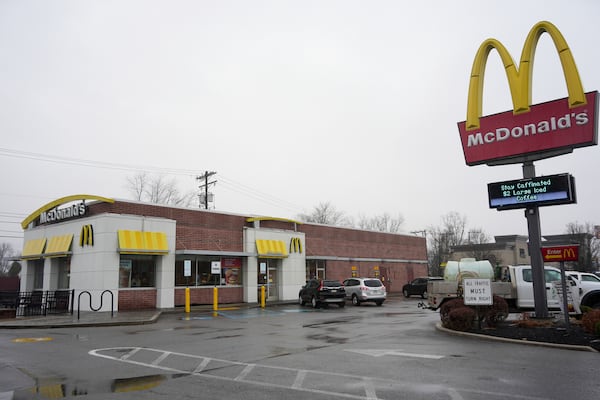 McDonald's restaurant, where an employee alerted authorities to a customer who was found with a weapon and writings linking him to the the brazen Manhattan killing of UnitedHealthcare's CEO, Monday, Dec. 9, 2024, in Altoona, Pa. (AP Photo/Gene J. Puskar)