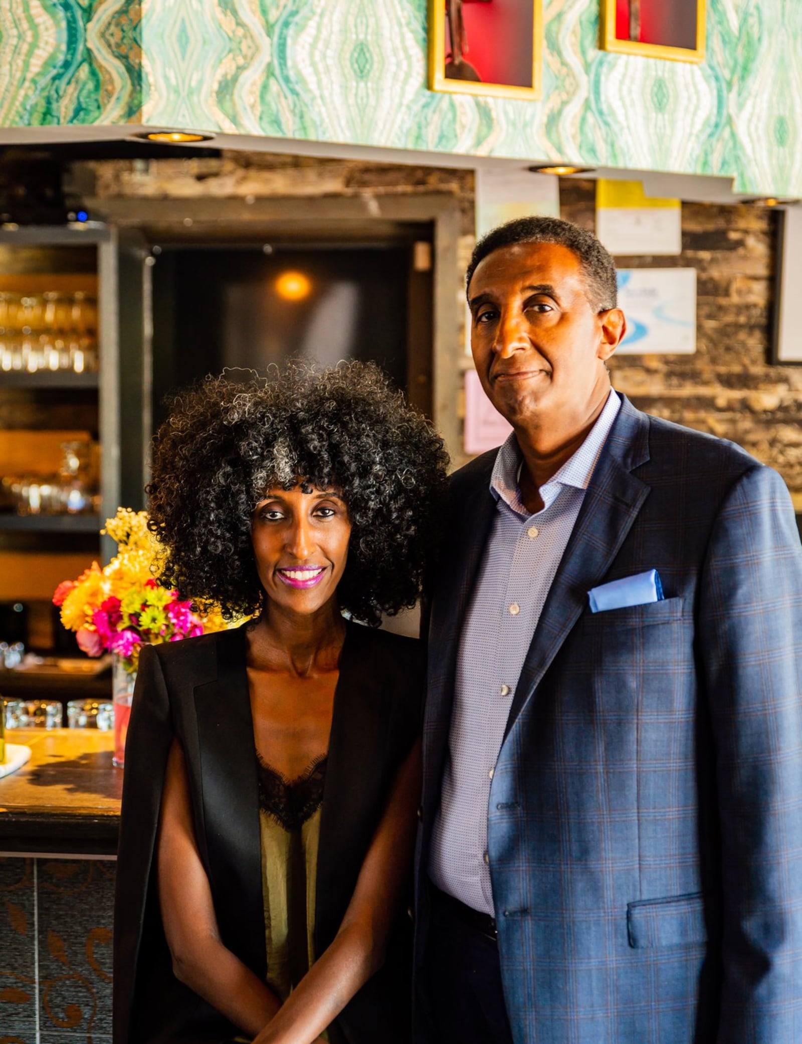 Tamar Telahun with her brother and business partner, Simon Gebru, at their restaurant Feedel Bistro. CONTRIBUTED BY HENRI HOLLIS