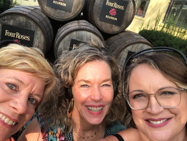 Karen Reighard, Patricia Neligan Barley and Stacie Ross visited Four Roses, one of dozens of bourbon distilleries in Kentucky.