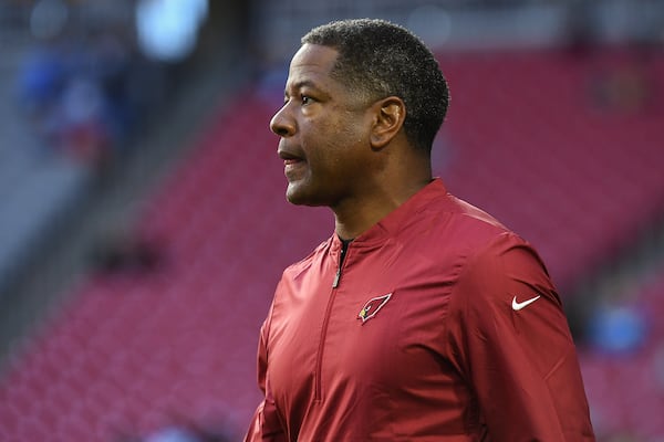 GLENDALE, ARIZONA - DECEMBER 09: Head coach Steve Wilks of the Arizona Cardinals walks on the field during warm ups for the NFL game against the Detroit Lions at State Farm Stadium on December 09, 2018 in Glendale, Arizona. (Photo by Jennifer Stewart/Getty Images)