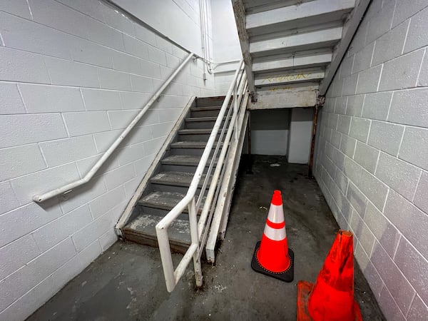 The stairwell where 25-year-old Mitchel Dang's body was found.