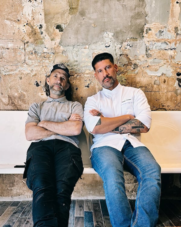 Asa Fain (left) and executive chef Robbie Pacheco (right) are seen at their new eatery, Auburn Angel.  (Courtesy of Auburn Angel)