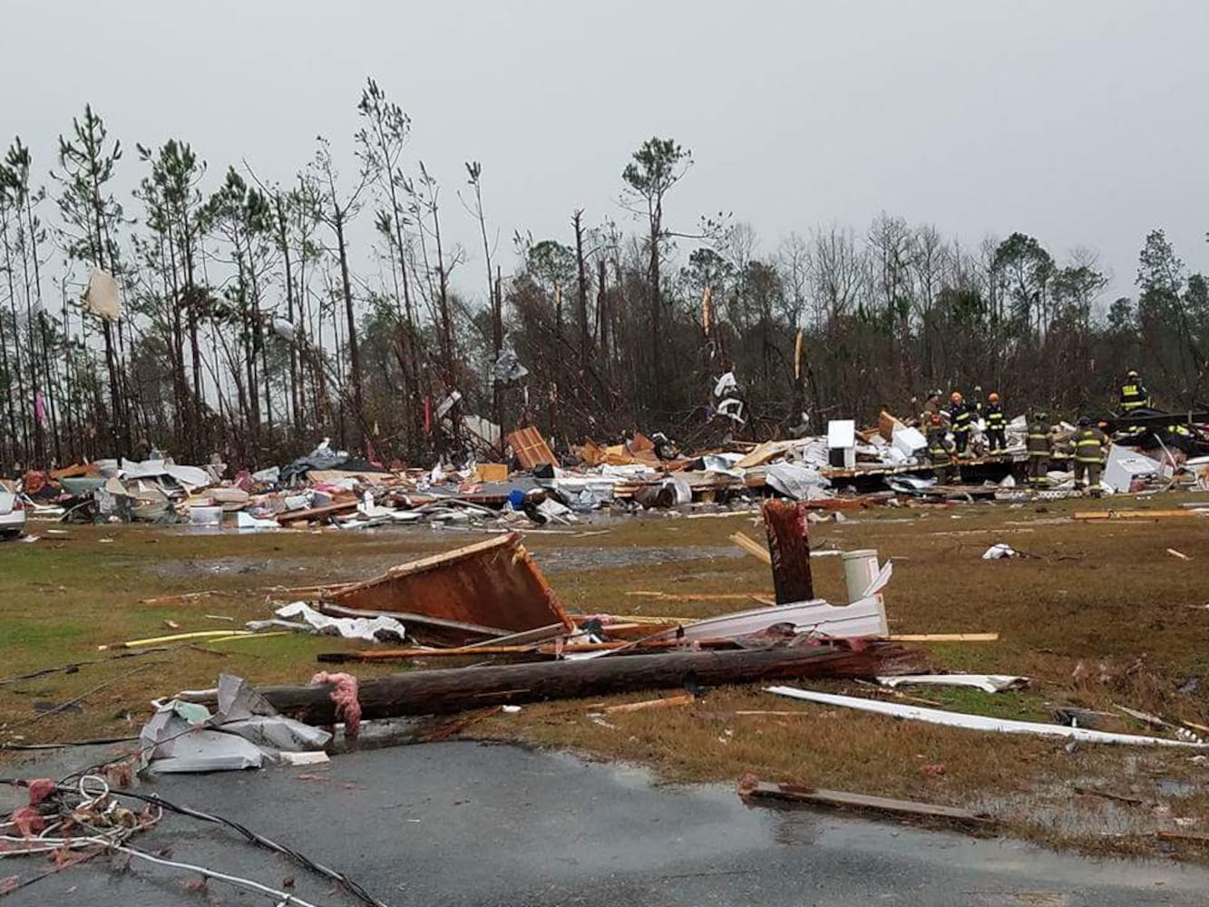 Strong storms moved through Georgia causing deaths and damage