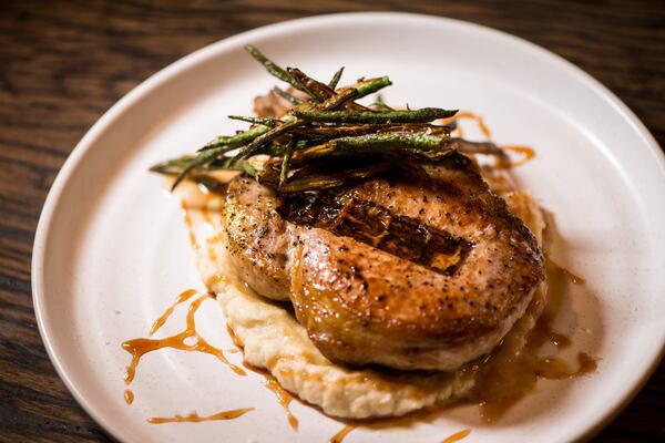 Sear Roasted Heirloom Cauliflower Salad with persimmons and marquis honey vinaigrette. Photo credit- Mia Yakel.