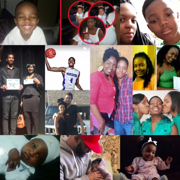 A collage made by family for Tasharina Fluker and daughter Janazia Myles, who died in what DeKalb County police said was a double murder near Lithonia.