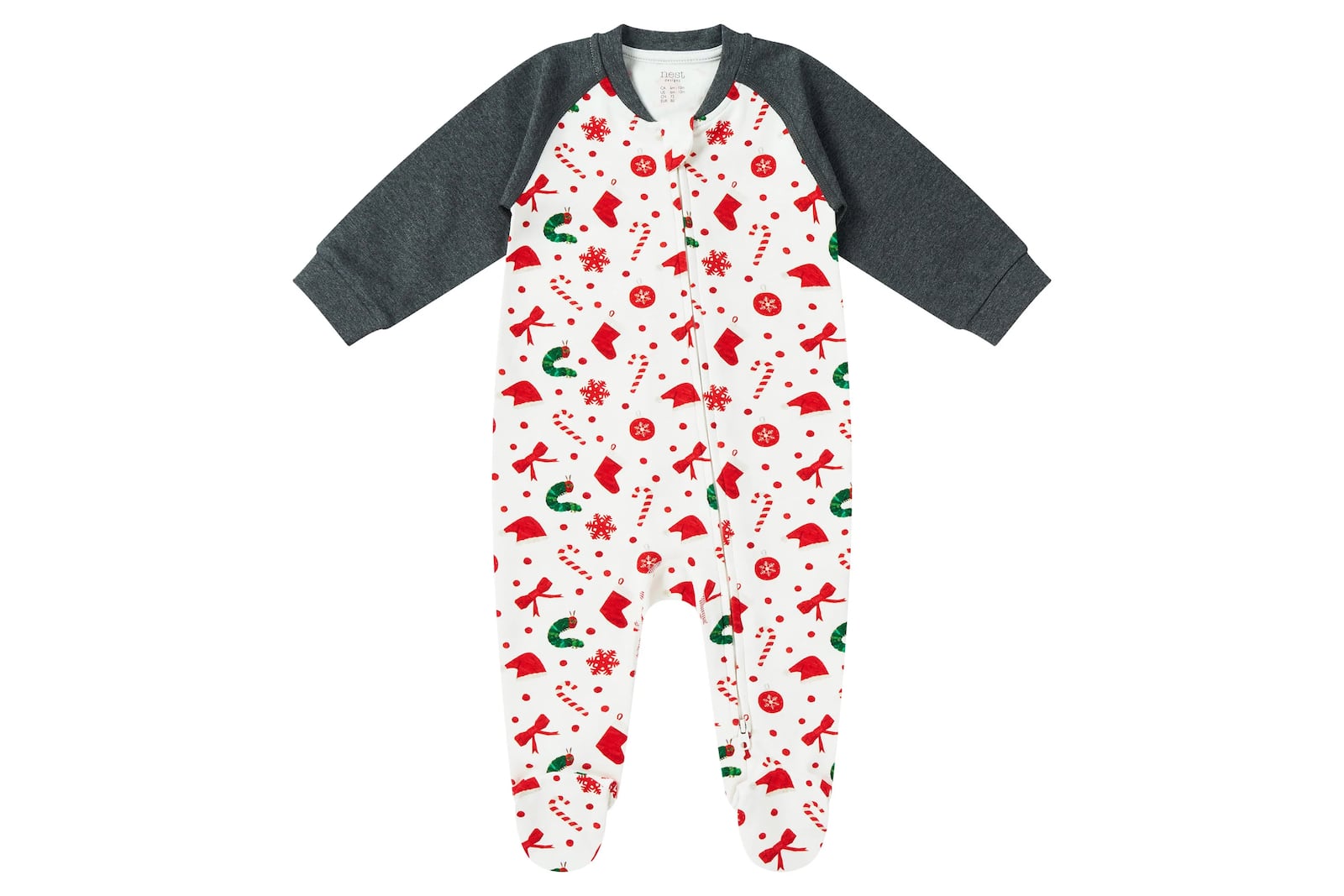 Nest Designs organic, soft storybook-themed Christmas jammies are perfect for holiday photos.
(Courtesy of Nest Designs x World of Eric Carle)