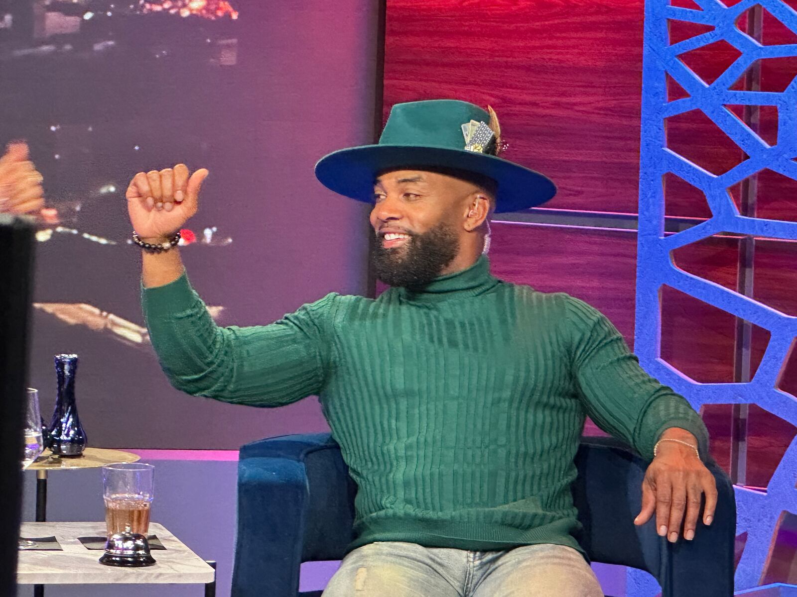 Syndicated radio host Willie Moore Jr. is now a panelist on Fox Soul's 'Truth Talks" talk show. Here he is on the first night of taping on Oct. 20, 2024. RODNEY HO/rho@ajc.com