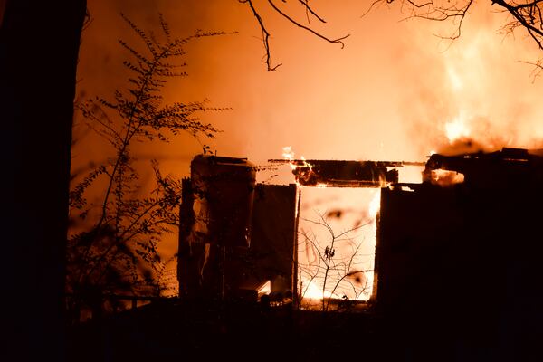 Neighbors could see flames shooting into the air when a home on Missy Way caught fire early Thursday morning. (Contributed by Ariel Valdez)