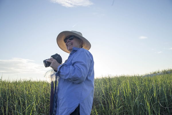 06/10/2018 --Little Cumberland Island, GA -- Deby Glidden photographs wild plants that grow on Little Cumberland Island, Sunday, June 10, 2018. ALYSSA POINTER/ATLANTA JOURNAL-CONSTITUTION