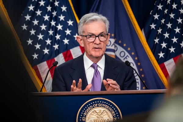 
                        FILE — Federal Reserve Chairman Jerome Powell speaks in Washington, on Dec. 13, 2023. It seemed like central bankers were about to pull off a rare economic soft landing, cooling inflation without tanking the economy. (Pete Marovich/The New York Times)
                      