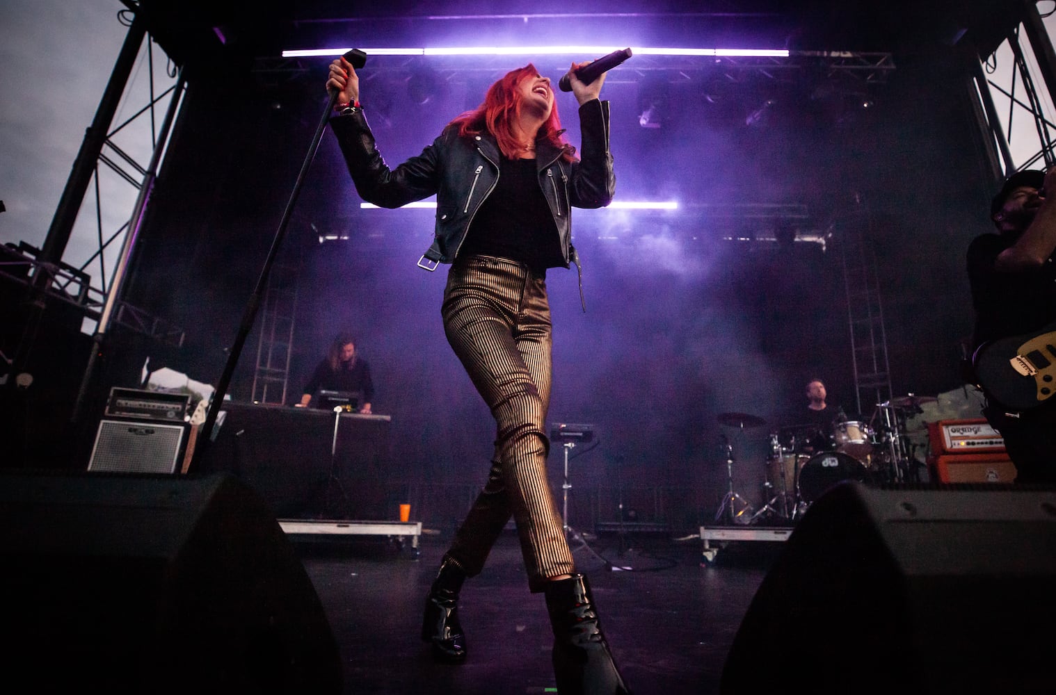 Phantogram closed out the Ponce De Leon stage on the second day of the Shaky Knees Music Festival at Atlanta's Central Park on Saturday, May 6, 2023. (RYAN FLEISHER FOR THE ATLANTA JOURNAL-CONSTITUTION)