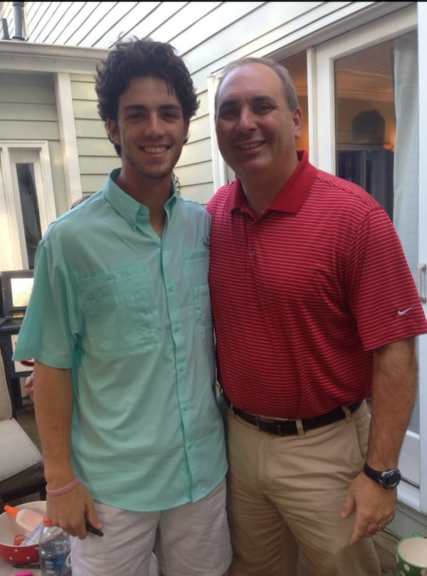 Dansby Swanson and Marietta High School athletic director Paul Hall.