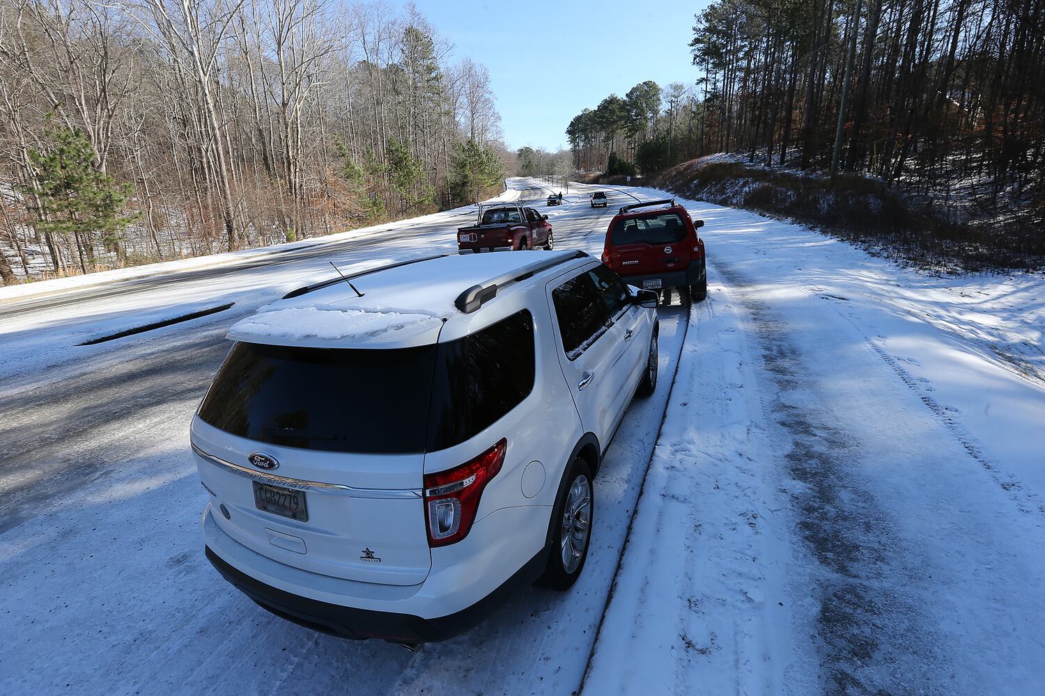 Snow, ice make for wintry weekend in metro Atlanta