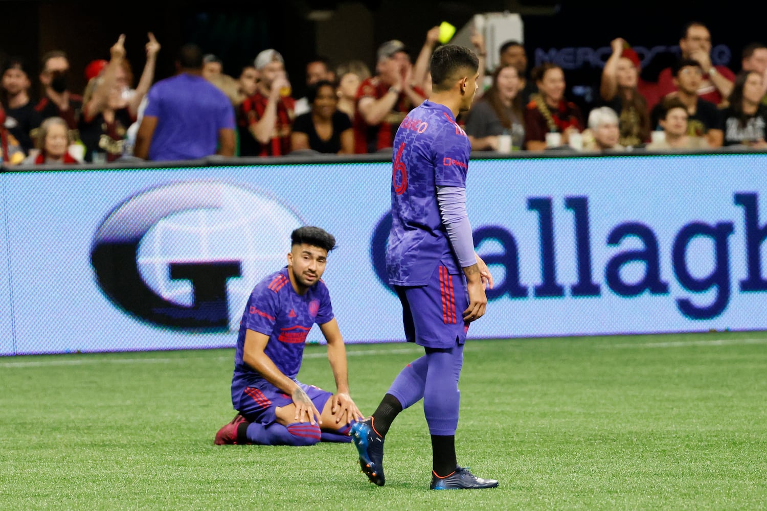 The 5-Stripes lost at Mercedes-Benz Stadium, ending the 13 matches with no loss; Columbus Crew beat Atlanta United 2-1 in an MLS soccer match on Saturday, May 28, 2022. Miguel Martinez / miguel.martinezjimenez@ajc.com