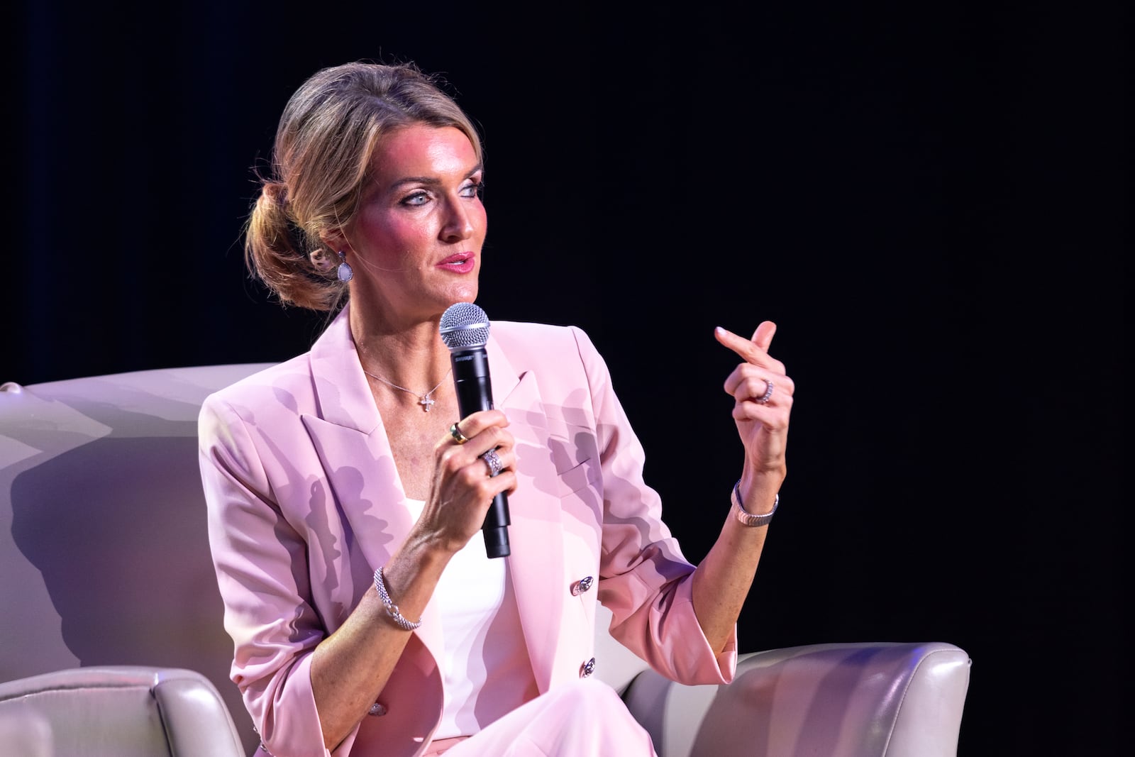 A tipster saw former U.S. Sen. Kelly Loeffler (pictured) and Secretary of State Brad Raffensperger, both Republicans, among the hundreds celebrating the opening of Assembly Studios at a black-tie gala this weekend in Doraville. (Arvin Temkar/arvin.temkar@ajc.com)