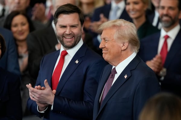 President Donald Trump (right) and Vice President JD Vance (left) are scheduled to meet for lunch today.