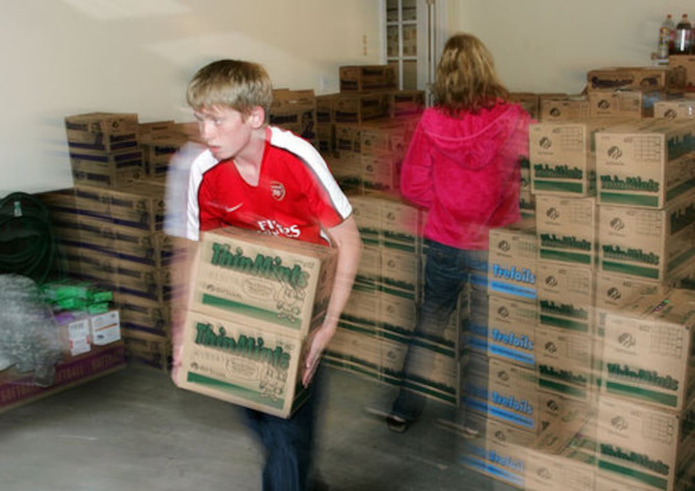 Girl Scout cookies for the troops