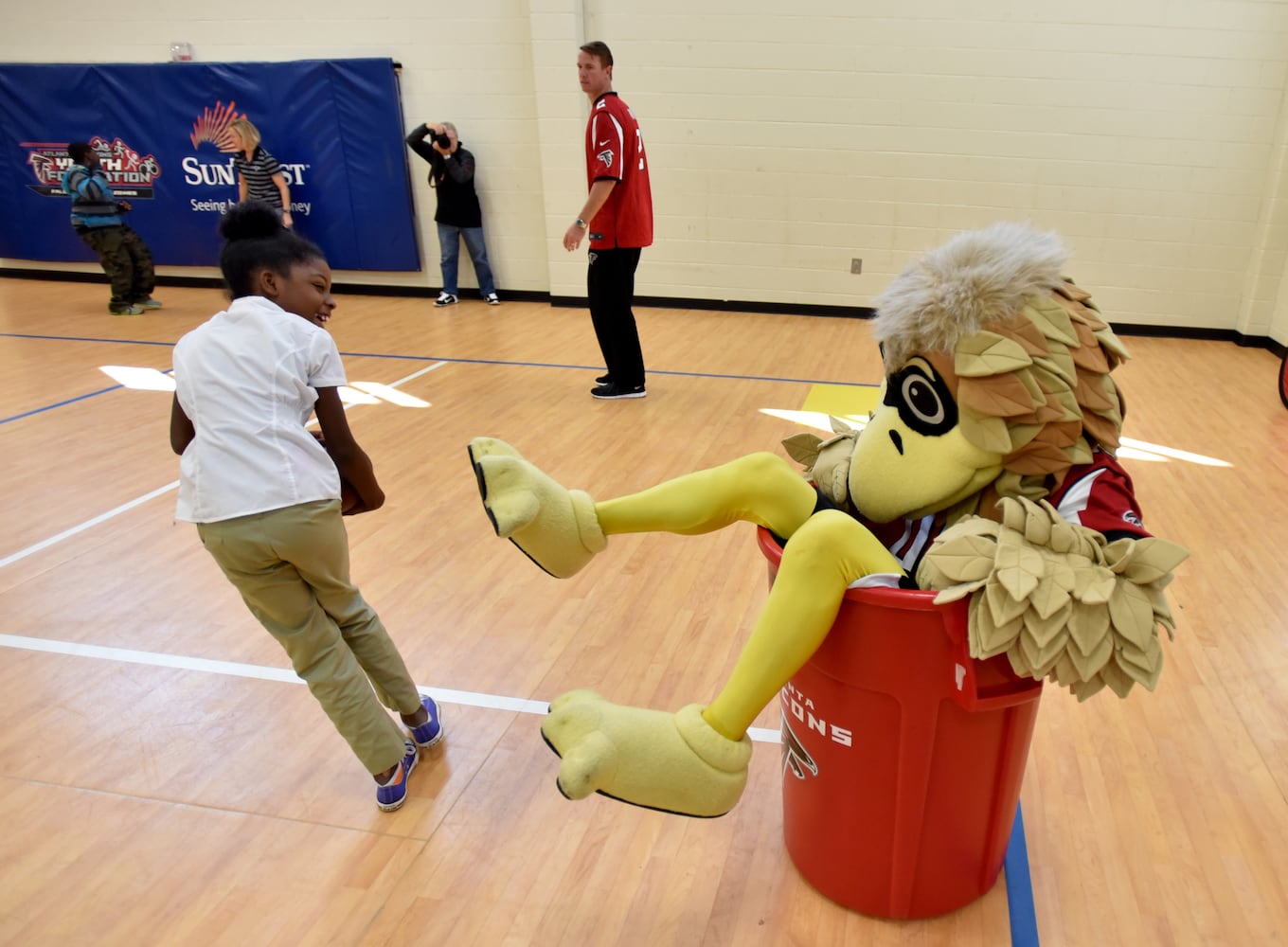 Atlanta Falcons mascot Freddie Falcon