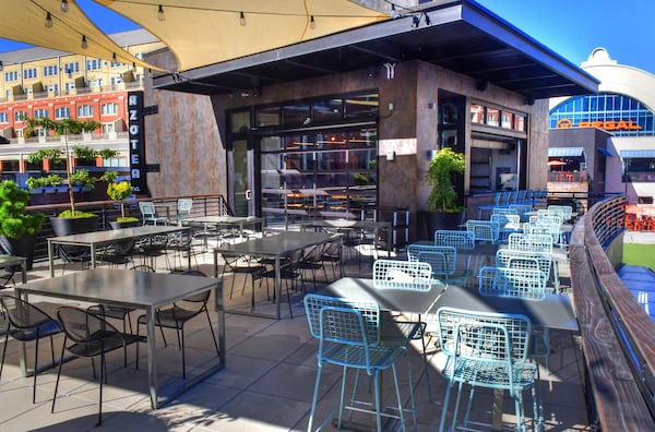 Azotea means rooftop in Spanish, and the new restaurant at Atlantic Station makes great use of its rooftop. (Chris Hunt for The Atlanta Journal-Constitution)