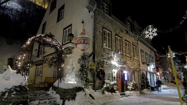 The streets of the Petit Champlain are quieter in the evening, but many restaurants and bars remain open late. (Brian Sirimaturos/St. Louis Post-Dispatch/TNS)