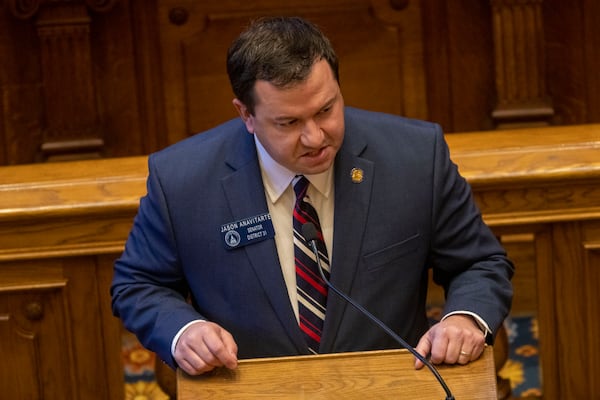 State Sen. Jason Anavitarte (R-Dallas - pictured above) and incoming state Rep. Rey Martinez plan to launch the Georgia Hispanic Caucus. (Alyssa Pointer/AJC)