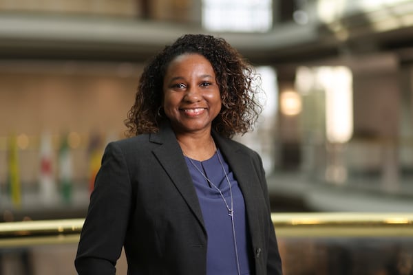 Chandra Farley is the city of Atlanta's chief sustainability officer. She is shown here at Atlanta City Hall, Tuesday, February 7, 2023, in Atlanta. Jason Getz / Jason.Getz@ajc.com)
