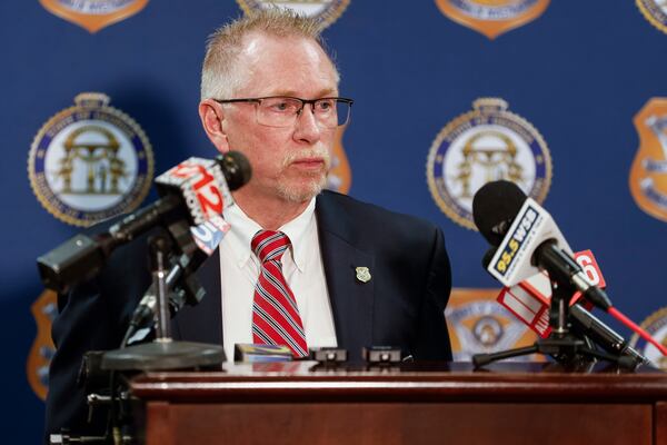 Joe Montgomery, Georgia Bureau of Investigation Special Agent in Charge speaks during a press conference updating details on a 33 year old Dade County cold case at GBI Headquarters on Tuesday, September 6, 2022. (Natrice Miller/ natrice.miller@ajc.com)