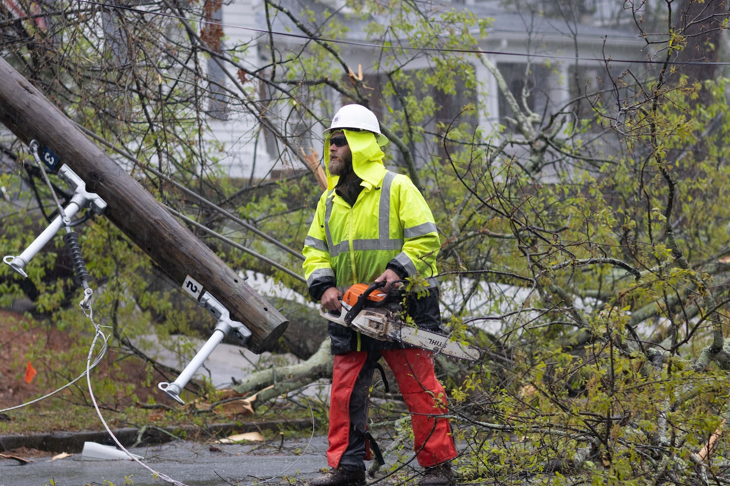 Strong storms bring down trees in Atlanta