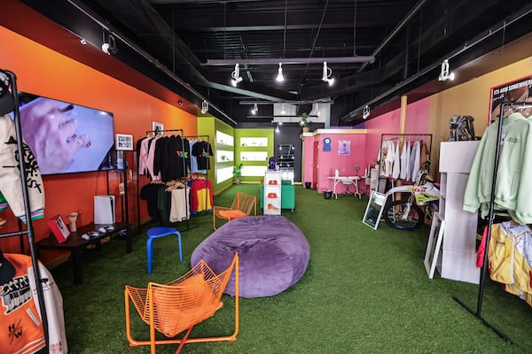 Views of the inside of Atlanta rapper Trinidad James’  new boutique Hommewrk located inside Underground Atlanta on March 7. (Natrice Miller/AJC)