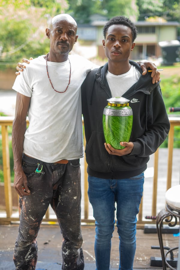 Christian Cardenas and Alex Cardenas near their home in Atlanta, GA. Candi Shavon Miller who passed away from complications of abortion in the year of 2022. September 16th, 2024. Atlanta, GA