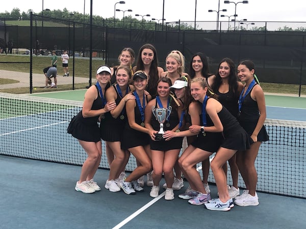 The Wesleyan girls won the 2023 GHSA Class 3A championship at the Rome Tennis Center, March 13, 2023.